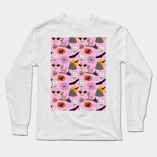 Halloween chihuahuas - pink Long Sleeve T-Shirt